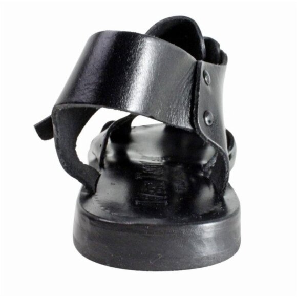 Liam Black Leather Sandals Men’s Italian Shoes